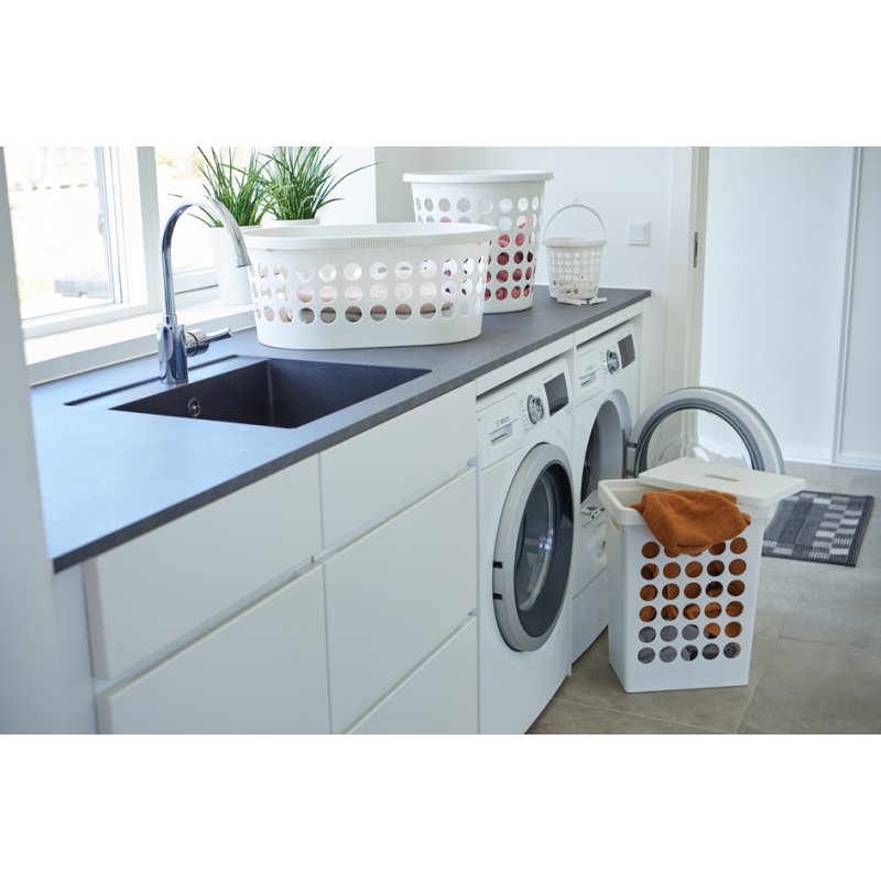 plast team panier à linge Springfield, 30 litres, blanc